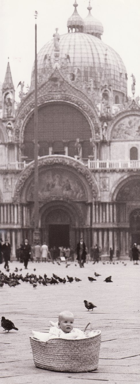 Baby Sabina at San Marco Square in Venice