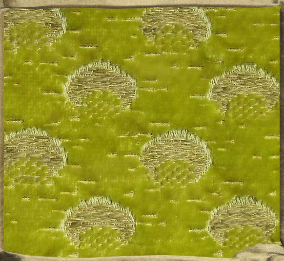TOPKAPI Wasabi jacquard velvet.