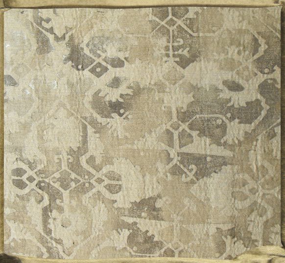 LOTTO Peer Gynt linen printed in grey, taupe and vermeil.