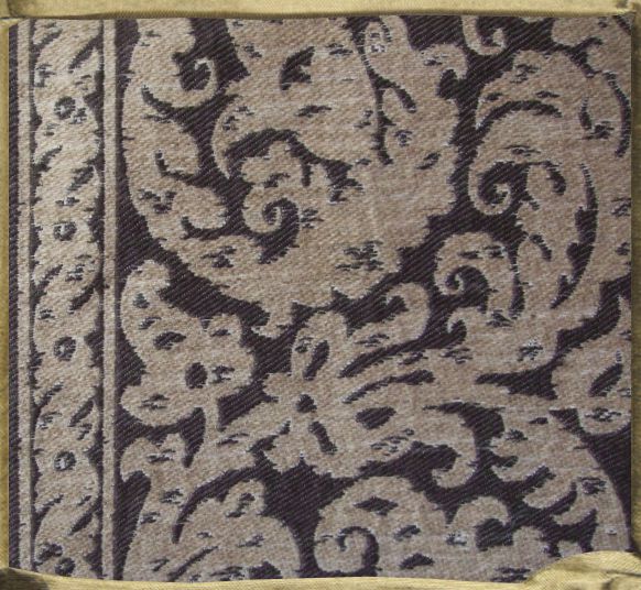 SCROLL Charcoal Hemp, close up.