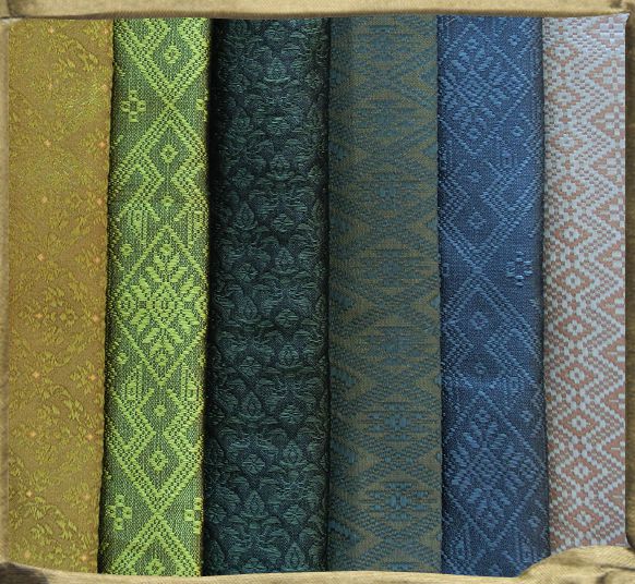 A variety of new patterns in Silk Jacquards.